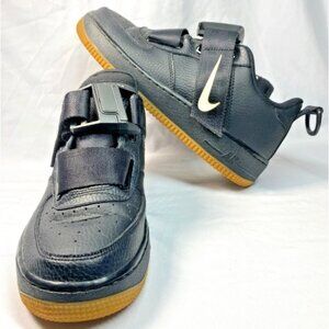 NIKE AIR FORCE 1 UTILITY (GS) BLACK-GUM BROWN- AJ6601-003 -SZ 6.5Y -Women's SZ 8